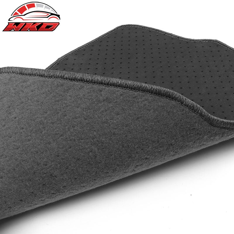 Fits 07-13 Silverado Sierra Crew Cab Tahoe Floor Mats Nylon Grey Carpets 4PC