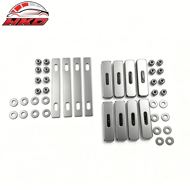 Fits 2016-2018 Silverado Z71 Chrome Front Upper Lower Grilles Stainless Steel