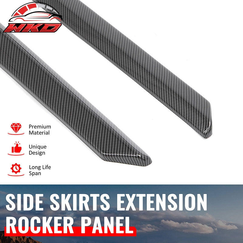 Fits 23-26 Solterra ST Style Side Skirt Extension Molding ABS Carbon Fiber Print