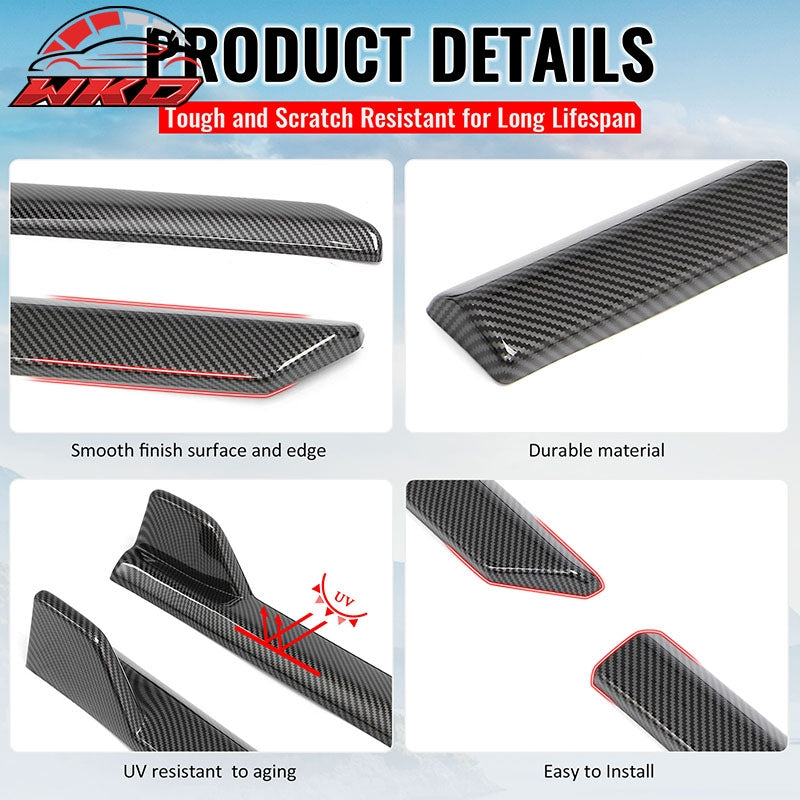 Fits 23-26 Solterra ST Style Side Skirt Extension Molding ABS Carbon Fiber Print