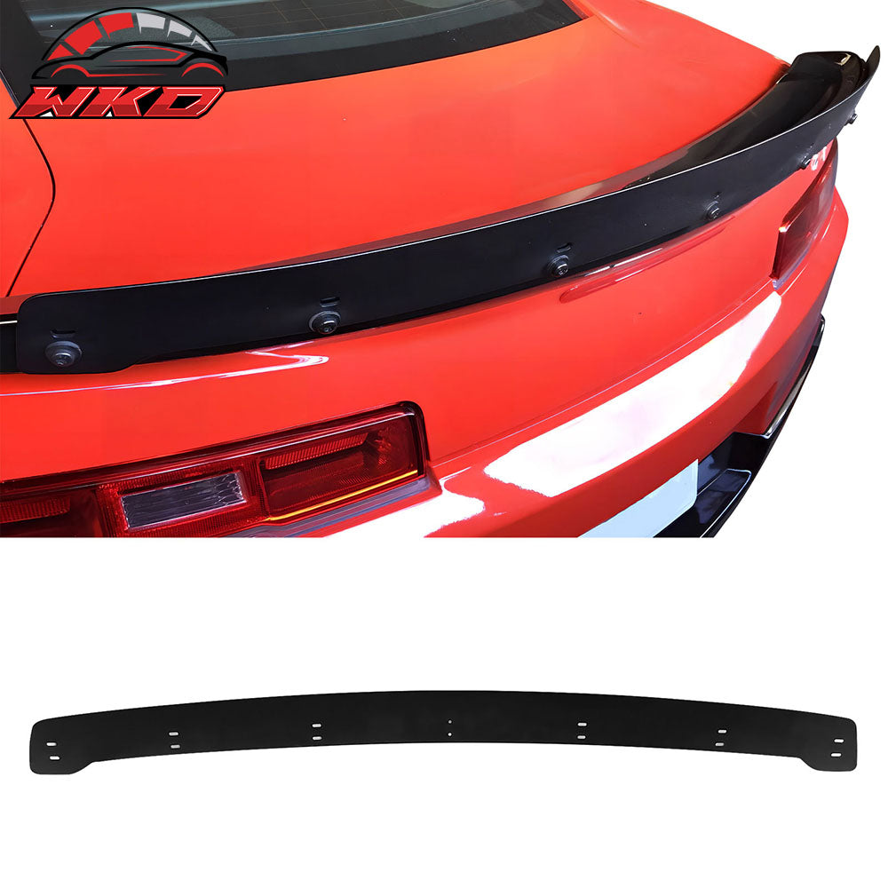 Fits 14-15 Camaro ZL1 Style Black Spoiler Gurney Flap Wicker Bill W/ Hardware