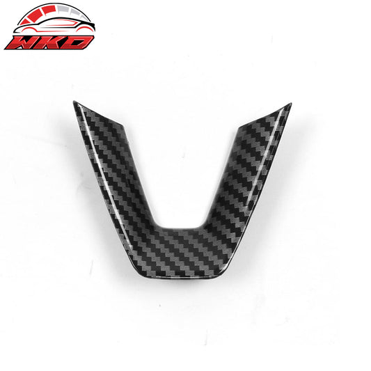 2024-25 Tesla Model 3/25 Y Carbon Fiber Print Steering Wheel Panel Trim Cover | Wholesale