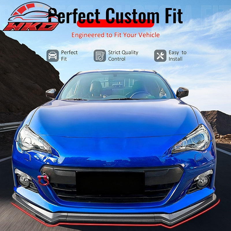 Wholesale 13-16 Subaru BRZ CS Style Front Bumper Lip Chin Splitter Carbon Fiber Print - Wikond Auto