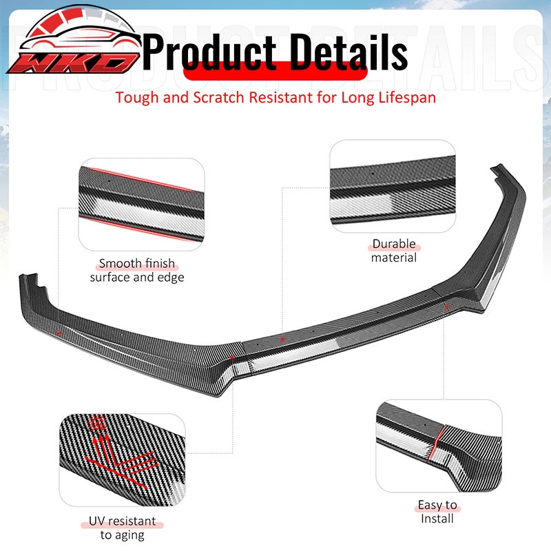 Wholesale 13-16 Subaru BRZ CS Style Front Bumper Lip Chin Splitter Carbon Fiber Print - Wikond Auto