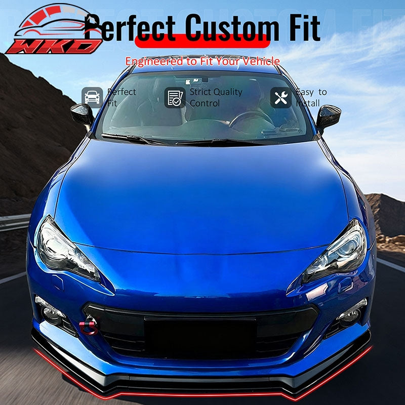 Wholesale 13-16 Subaru BRZ CS Style Front Bumper Lip Chin Splitter PP Gloss Black - Wikond Auto