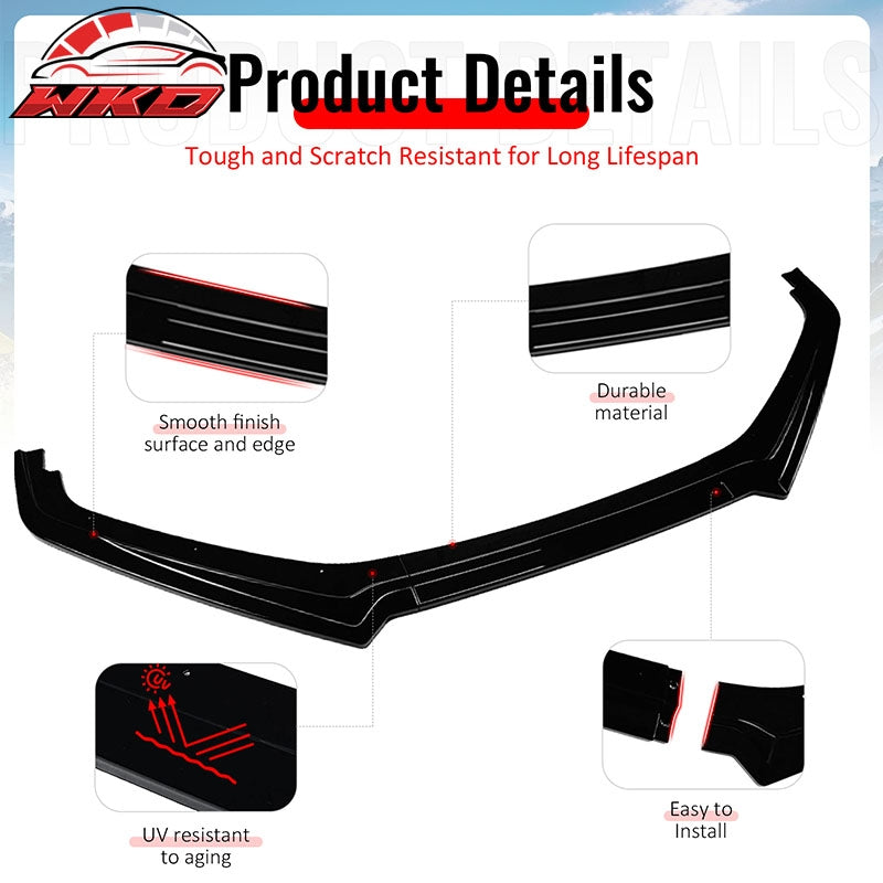 Wholesale 13-16 Subaru BRZ CS Style Front Bumper Lip Chin Splitter PP Gloss Black - Wikond Auto