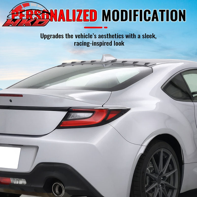 For 22-25 Subaru BRZ 22-26 GR86 OE Style Roof Vortex Spoiler Fin Gloss Black ABS