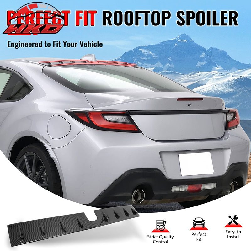 Fits 22-25 Subaru BRZ 22-26 GR86 OE Style Roof Vortex Spoiler Carbon Fiber Print