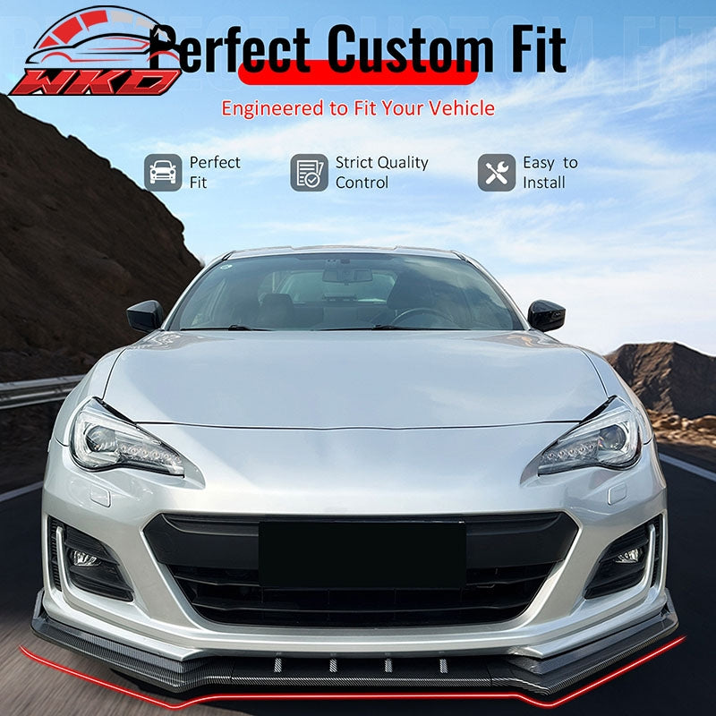 Wholesale 17-20 Subaru BRZ IKON Front Bumper Lip Chin Splitter PP Carbon Fiber Print - Wikond Auto