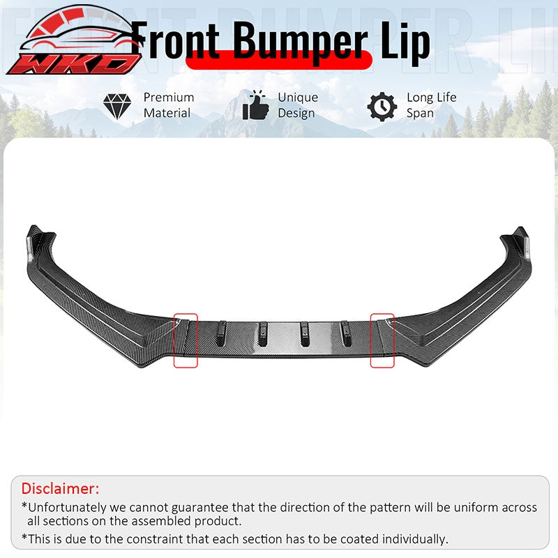 Wholesale 17-20 Subaru BRZ IKON Front Bumper Lip Chin Splitter PP Carbon Fiber Print - Wikond Auto