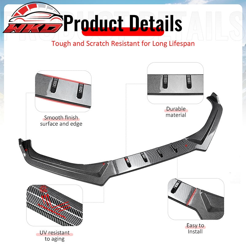 Wholesale 17-20 Subaru BRZ IKON Front Bumper Lip Chin Splitter PP Carbon Fiber Print - Wikond Auto