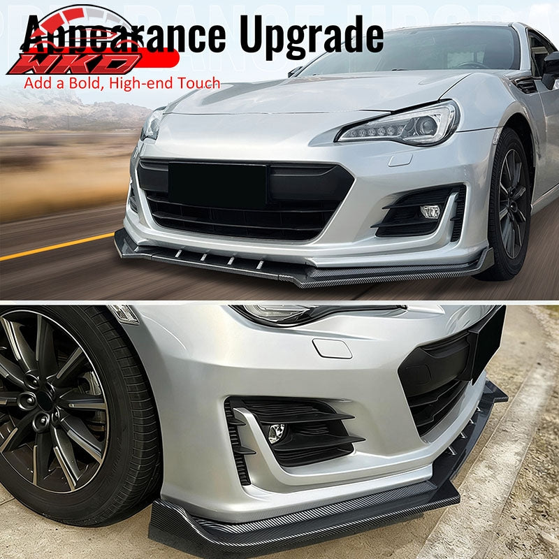 Wholesale 17-20 Subaru BRZ IKON Front Bumper Lip Chin Splitter PP Carbon Fiber Print - Wikond Auto