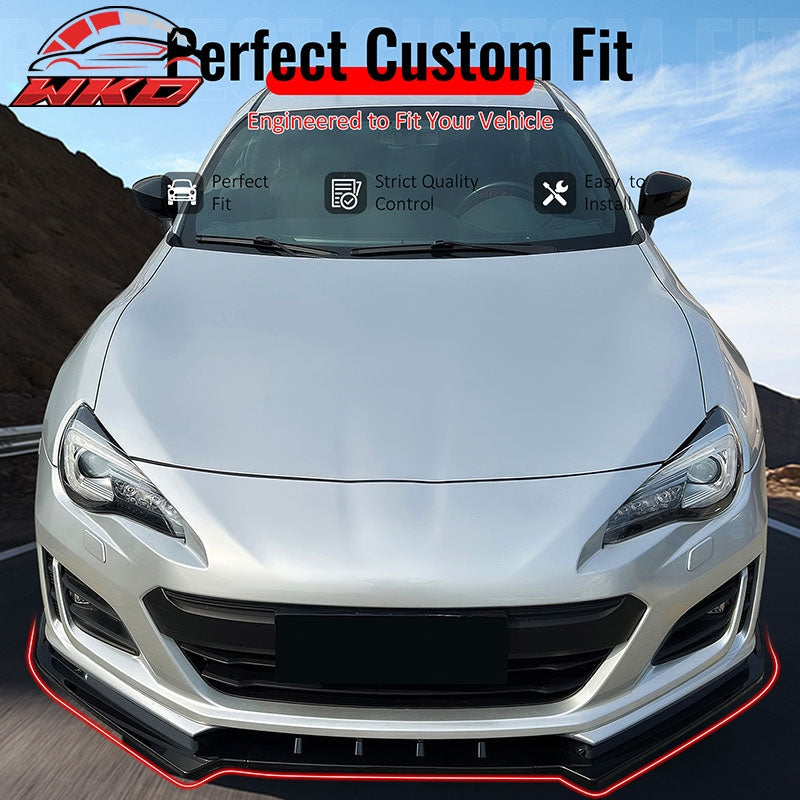Wholesale 17-20 Subaru BRZ IKON Style Front Bumper Lip Chin Splitter PP Gloss Black - Wikond Auto