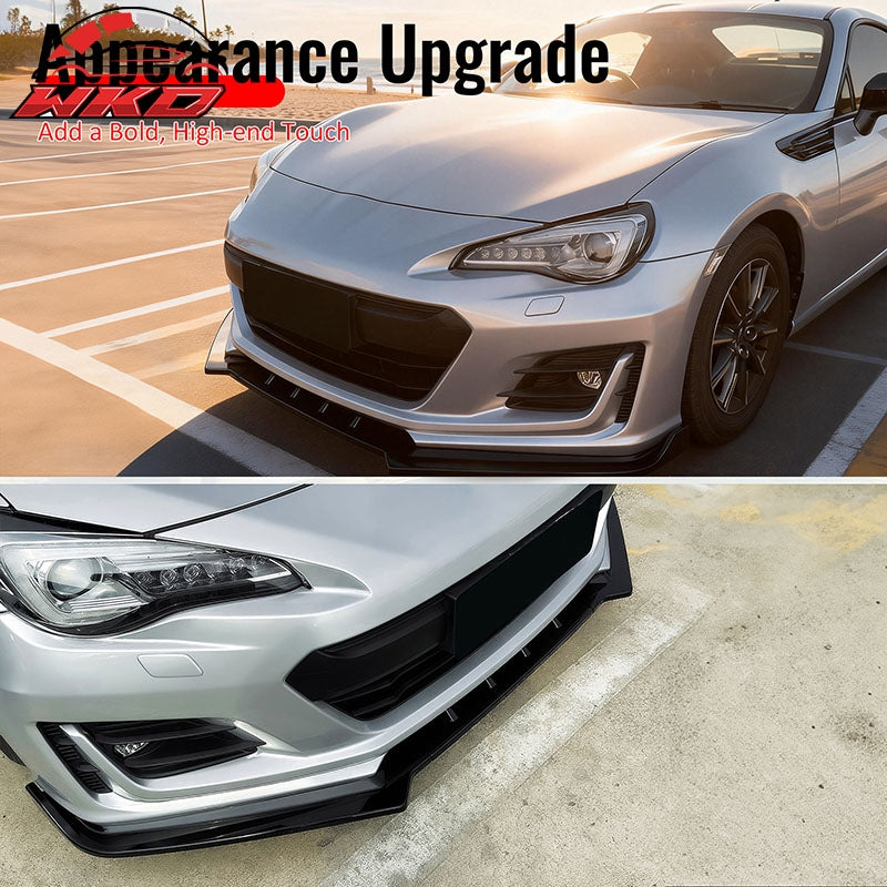 Wholesale 17-20 Subaru BRZ IKON Style Front Bumper Lip Chin Splitter PP Gloss Black - Wikond Auto