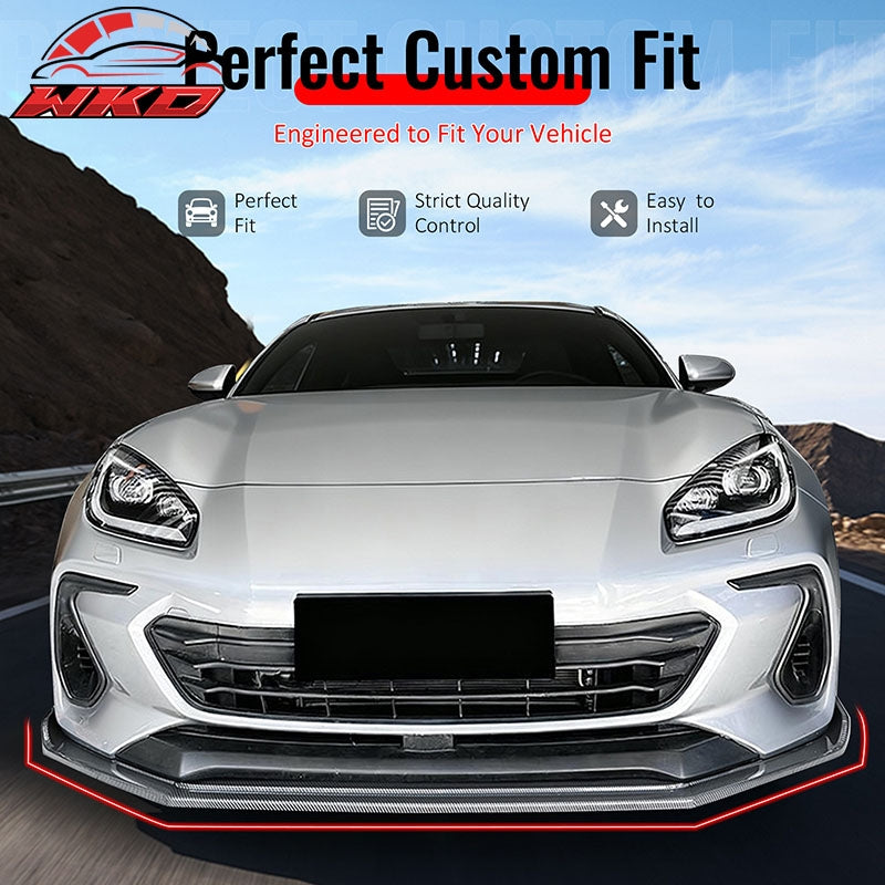 Wholesale 22-26 Subaru BRZ IKV2 Front Bumper Lip Chin Splitter Carbon Fiber Print PP - Wikond Auto
