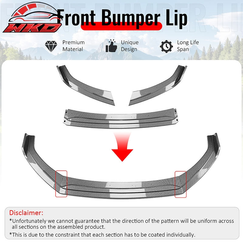 Wholesale 22-26 Subaru BRZ IKV2 Front Bumper Lip Chin Splitter Carbon Fiber Print PP - Wikond Auto