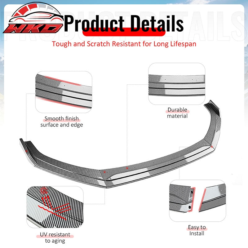 Wholesale 22-26 Subaru BRZ IKV2 Front Bumper Lip Chin Splitter Carbon Fiber Print PP - Wikond Auto