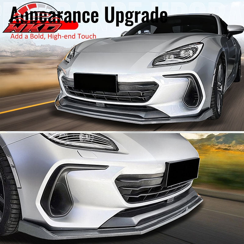 Wholesale 22-26 Subaru BRZ IKV2 Front Bumper Lip Chin Splitter Carbon Fiber Print PP - Wikond Auto