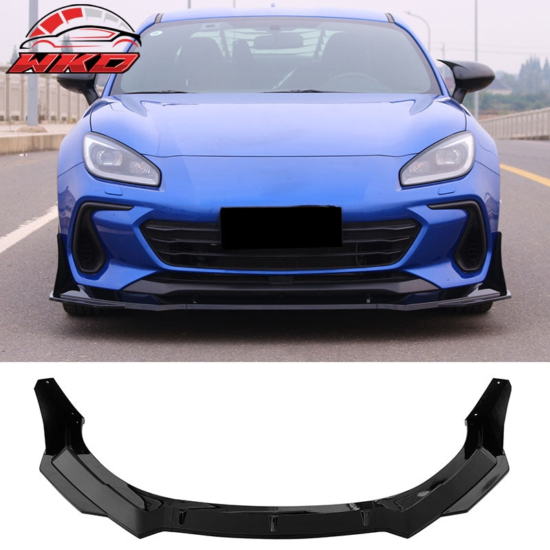 Fits 22-26 Subaru BRZ ZD8 JDM Style 5PCS Front Bumper Lip Winglet PP Gloss Black