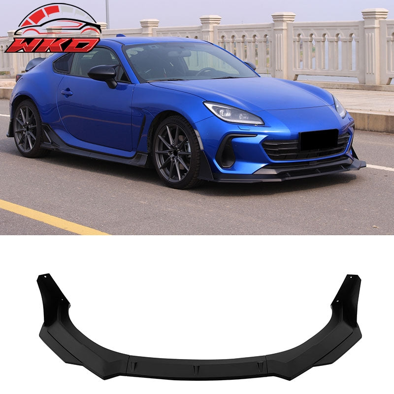 Fits 22-26 Subaru BRZ ZD8 JDM Style 5PCS Front Bumper Lip Winglet PP Matte Black