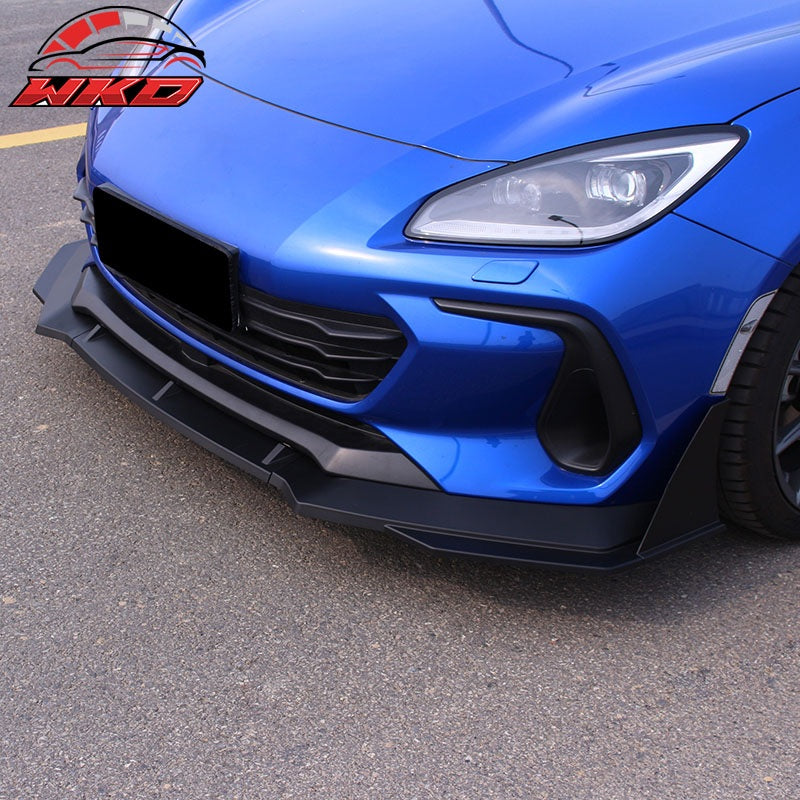Fits 22-26 Subaru BRZ ZD8 JDM Style 5PCS Front Bumper Lip Winglet PP Matte Black