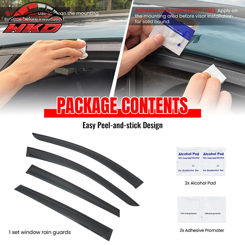 Fits 24-26 Subaru Crosstrek& Impreza Window Visors Smoke Acrylic Deflectors 4PCS