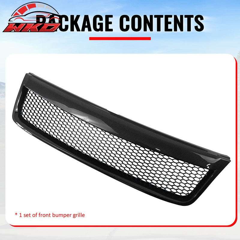 Fits 09-13 Subaru Forester Carbon Fiber Print Honeycomb Style Upper Grille ABS