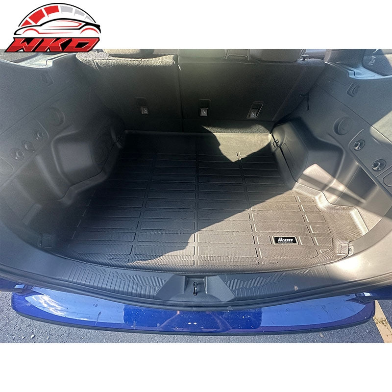 Fits 25-26 Subaru Forester Carbon Fiber Texture Cargo Cover + Backrest+Trunk Mat