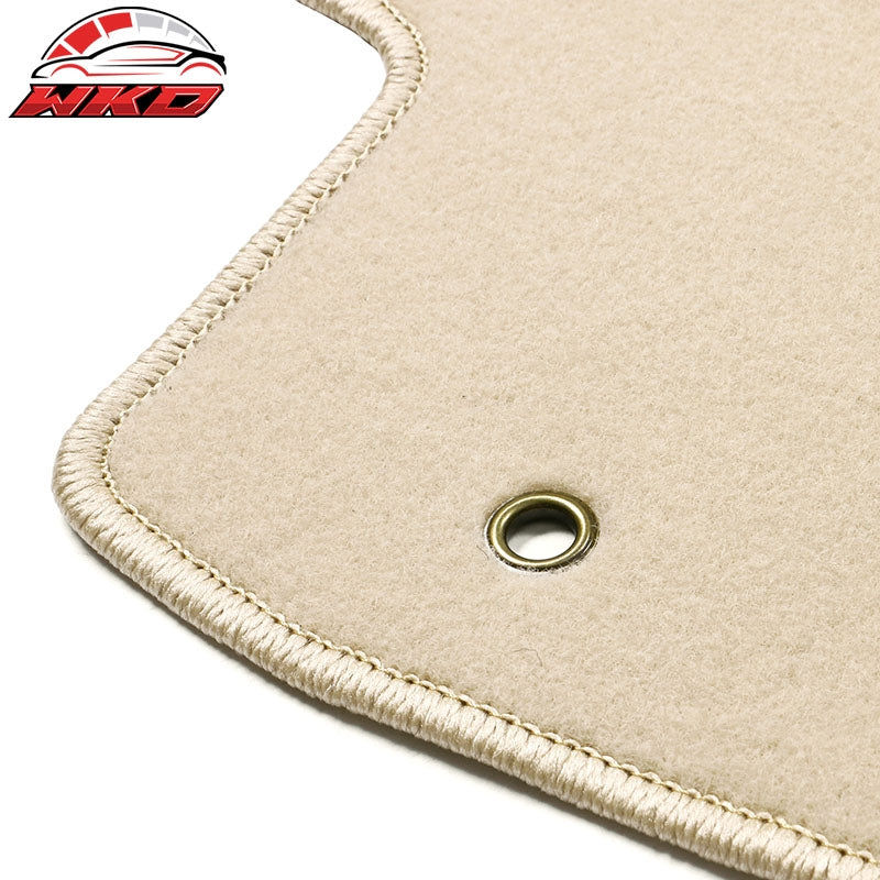 Fits 14-18 Subaru Forester 4DR Front & Rear Floor Mats Carpet Nylon 4PCS - Beige