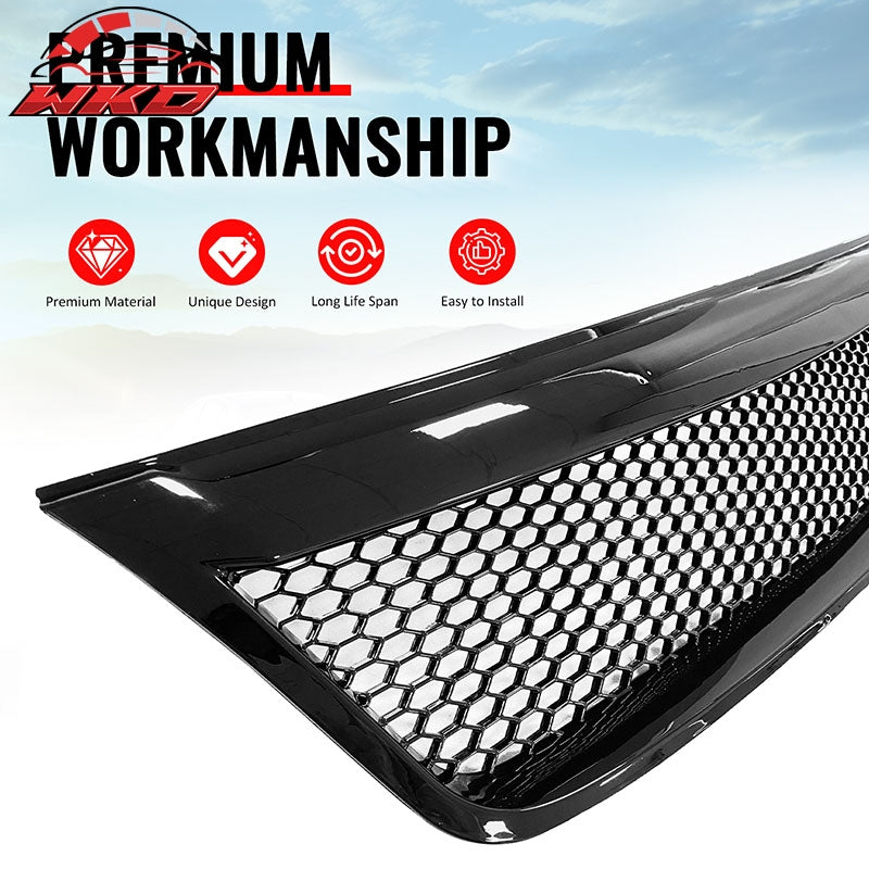 Fits 09-13 Subaru Forester Gloss Black Honeycomb Style Front Upper Grille ABS