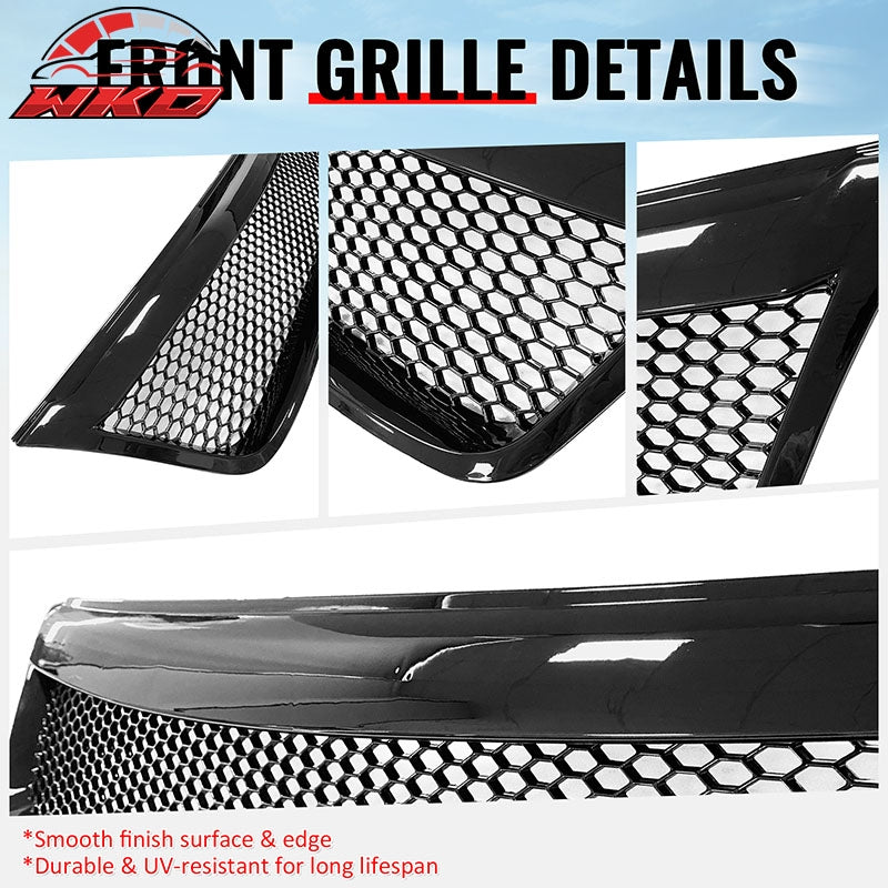 Fits 09-13 Subaru Forester Gloss Black Honeycomb Style Front Upper Grille ABS