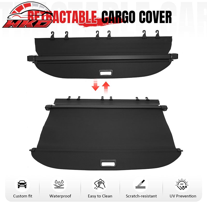 Fits 25-26 Subaru Forester Retractable Rear Cargo Cover Carbon Fiber Texture