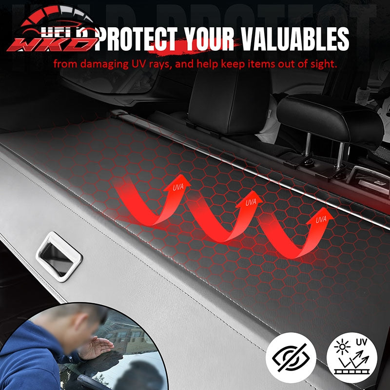 Fits 25-26 Subaru Forester Retractable Rear Cargo Cover Carbon Fiber Texture