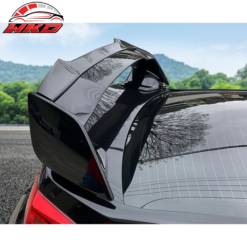 Fits 15-21 Subaru WRX STI 4th V2 Style Trunk Add On Gurney Flap Wing Spoiler ABS