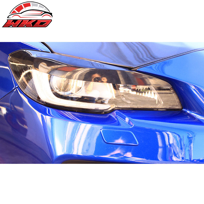 Fits 15-21 Subaru WRX STI IKON Unpainted Headlight Eyelid Eyebrow Cover