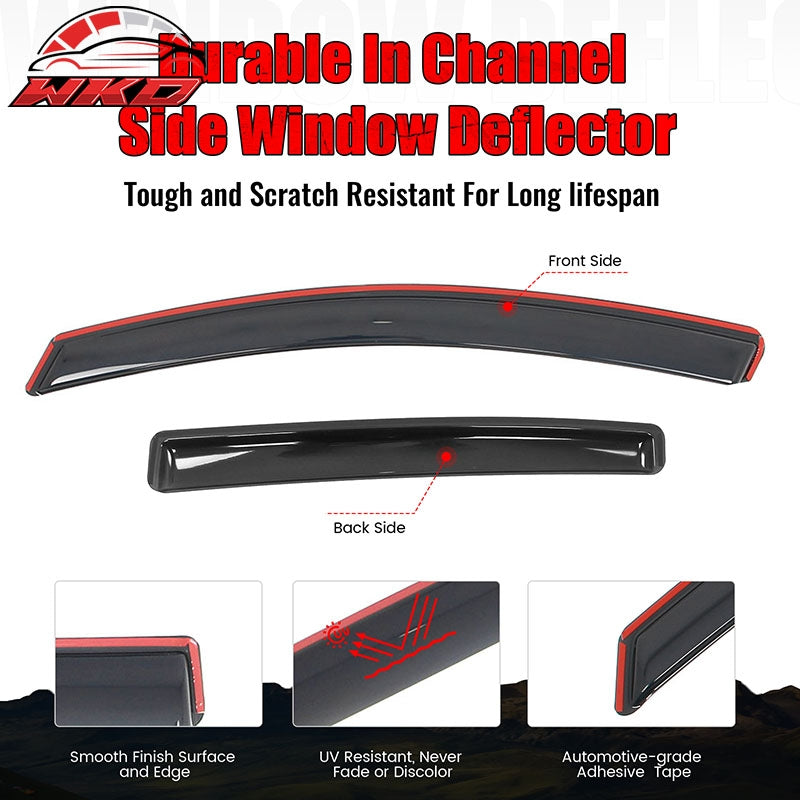 Fits 12-16 Subaru Impreza Hatchback 13-15 XV Crosstrek In-Channel Window Visors