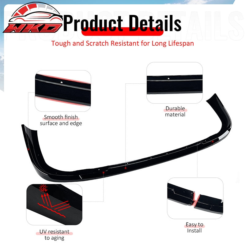 Wholesale For 97-01 Subaru Impreza STI Style Front Bumper Lip Chin Splitter PP Gloss Black - Wikond Auto