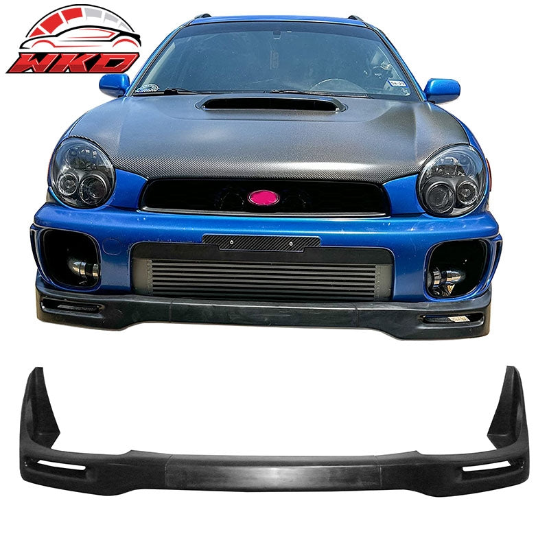 Wholesale 02-03 Subaru Impreza Sedan STI Style Front Bumper Lip Unpainted PU 3PCS Set - Wikond Auto