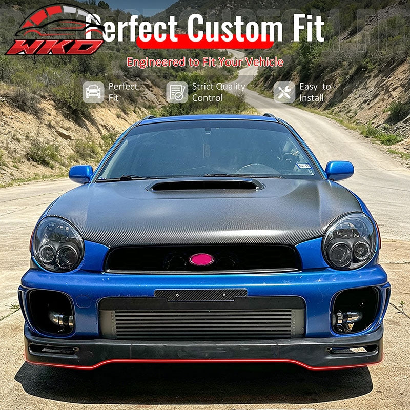 Wholesale 02-03 Subaru Impreza Sedan STI Style Front Bumper Lip Unpainted PU 3PCS Set - Wikond Auto