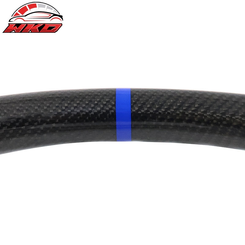 Wholesale 17-23 Impreza Carbon Fiber Steering Wheel Alcantara Blue Stitch & Indicator - Wikond Auto