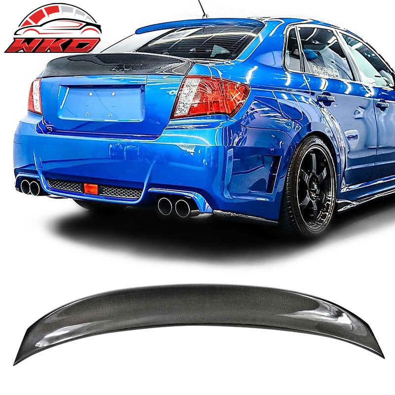 Fits 08-14 Subaru Impreza Trunk Spoiler Wing - Matte Carbon Fiber