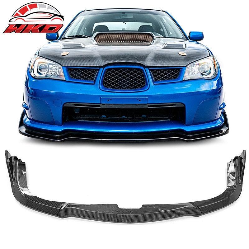 Wholesale For 06-07 Subaru Impreza WRX CS2 Style Front Bumper Lip Carbon Fiber Print 3PCS - Wikond Auto