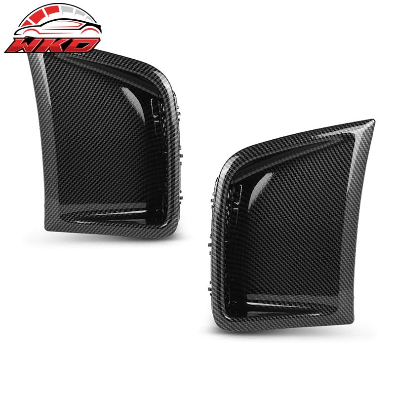 Fits 08-14 Subaru Impreza WRX Front Bumper Air Vent Cover Carbon Fiber Print 2PC