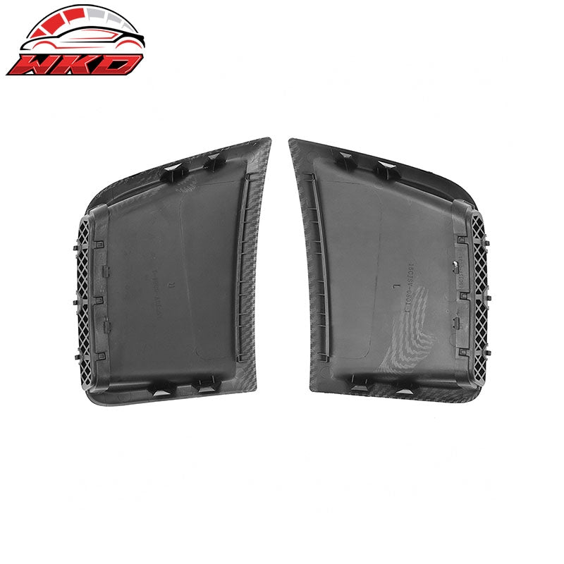 Fits 08-14 Subaru Impreza WRX Front Bumper Air Vent Cover Carbon Fiber Print 2PC