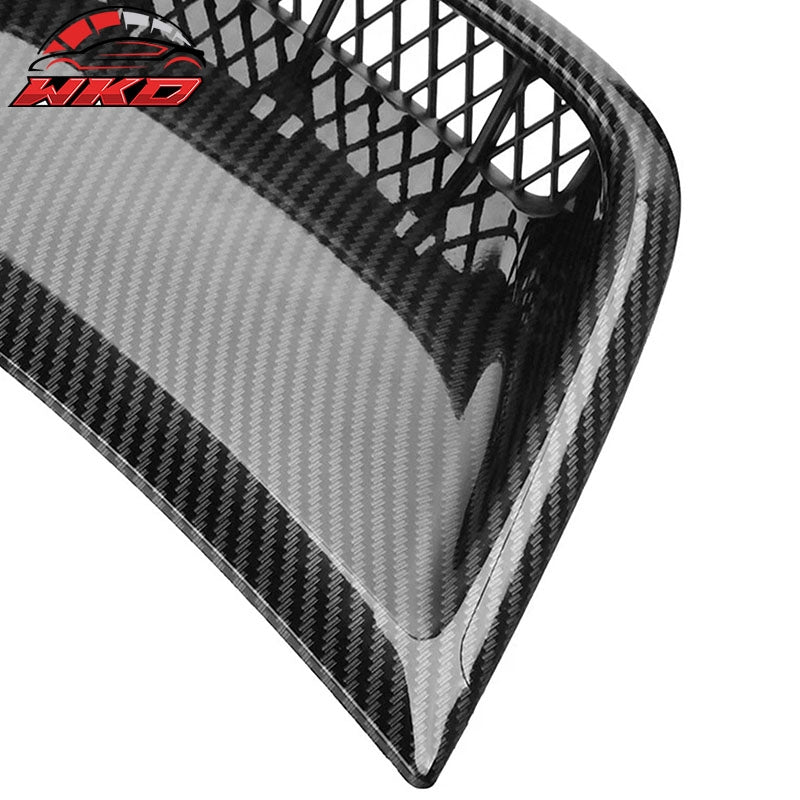 Fits 08-14 Subaru Impreza WRX Front Bumper Air Vent Cover Carbon Fiber Print 2PC