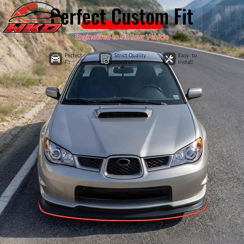 Wholesale 06-07 Subaru Impreza WRX Front Bumper Lip Spoiler 3PCS Carbon Fiber Print - Wikond Auto