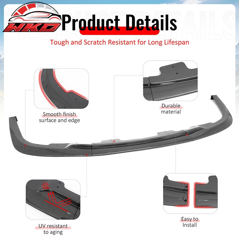 Wholesale 06-07 Subaru Impreza WRX Front Bumper Lip Spoiler 3PCS Carbon Fiber Print - Wikond Auto
