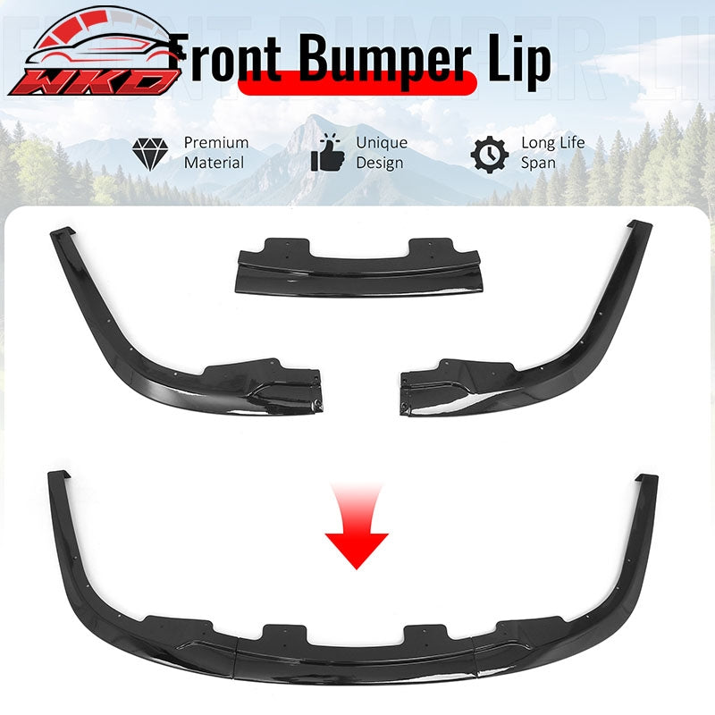 Wholesale 06-07 Subaru Impreza WRX Gloss Black Front Bumper Lip Spoiler PP 3PCS Set - Wikond Auto