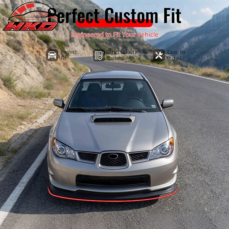 Wholesale 06-07 Subaru Impreza WRX Matte Black Front Bumper Lip Spoiler PP 3PCS Set - Wikond Auto