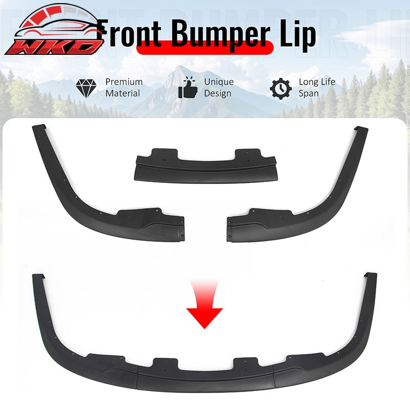 Wholesale 06-07 Subaru Impreza WRX Matte Black Front Bumper Lip Spoiler PP 3PCS Set - Wikond Auto